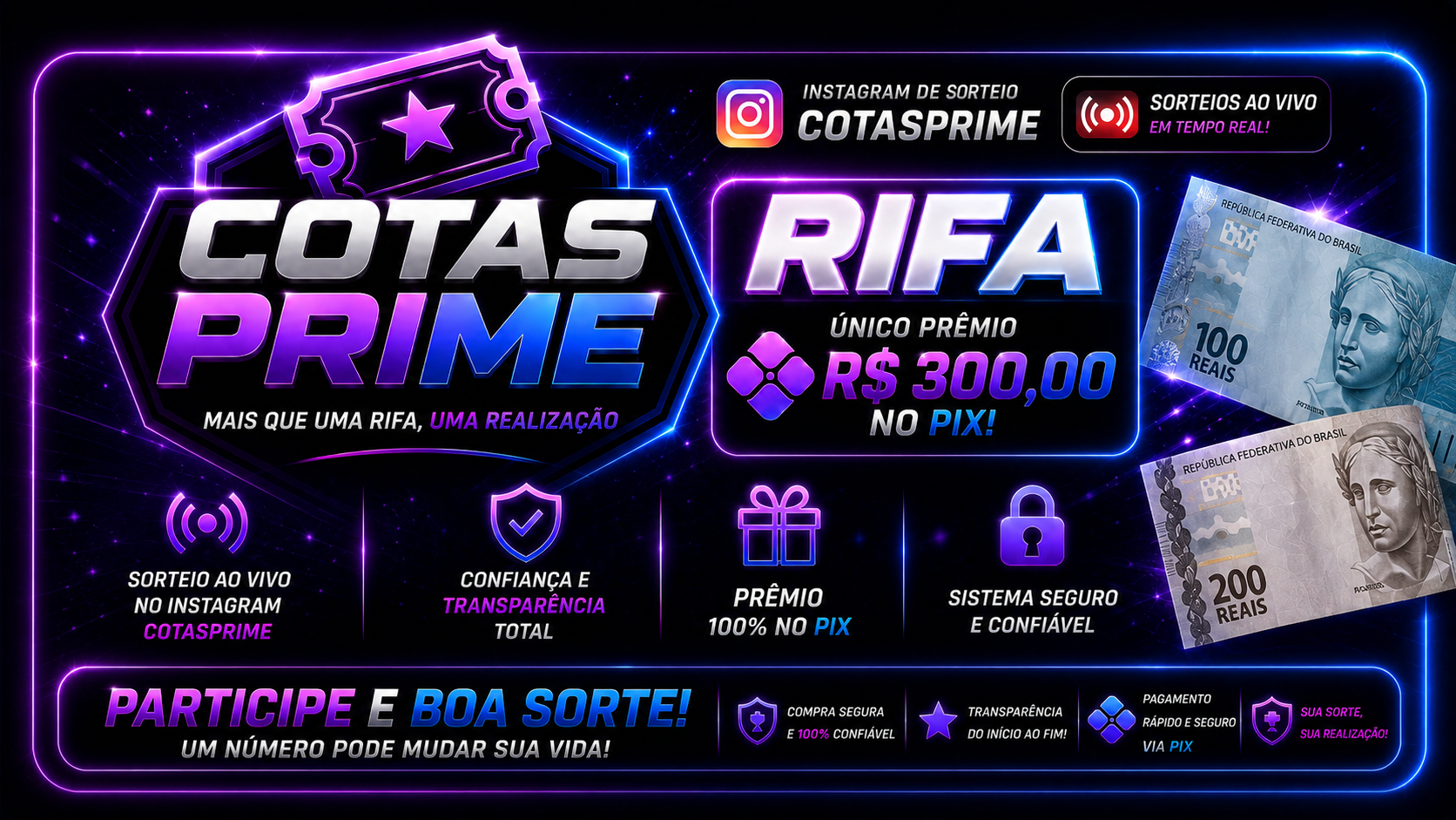 300 Reais no Pix